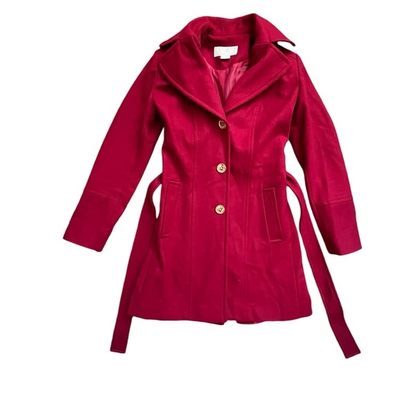 MICHAEL Michael Kors Jackets & Blazers - Michael Kors Deep Red Wool Trench Coat